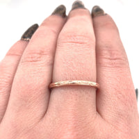 14k Rose Gold Round Hollow Wedding Band Ring Jewelry Size 8.5 (#J5882)