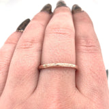 14k Rose Gold Round Hollow Wedding Band Ring Jewelry Size 8.5 (#J5882)