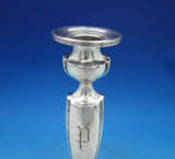 La Pierre Sterling Silver Candlestick with Oval Base #1446 7 7/8" Tall (#6832)