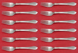 Continental by Georg Jensen Sterling Silver Dinner Fork #002 Large Set 12 7 1/2"