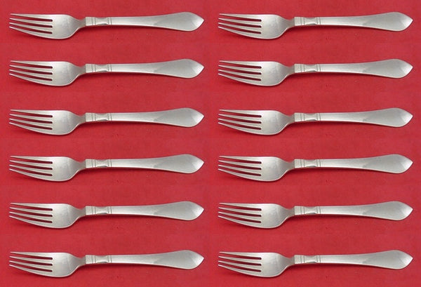 Continental by Georg Jensen Sterling Silver Dinner Fork #002 Large Set 12 7 1/2"