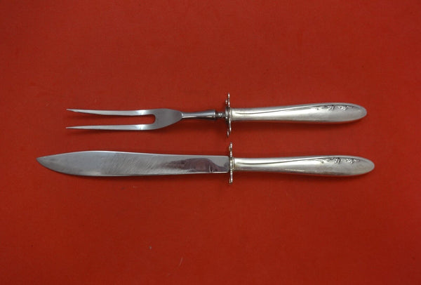 Spring Serenade by Lunt Sterling Silver Steak Carving Set 2pc HH w/Stainless