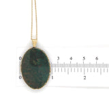 14k Yellow Gold Genuine Natural Bloodstone Pendant Necklace Jewelry (#J7096)