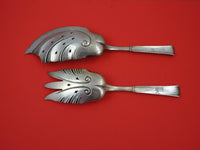 Celestial by Wood and Hughes Sterling Silver Fish Serving Set pierced 9 3/4"