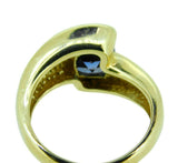 1ct Cushion Cut Genuine Natural Tanzanite Ring with Diamonds (#J830)