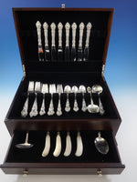Meadow Rose by Wallace Sterling Silver Flatware Set Service 50 Pieces