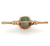 Woven 10k Rose Gold Genuine Natural Turquoise Pin 2" x 5/8" Jewelry (#J6054)