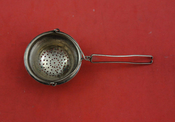 Coin Silver French Style Tea Strainer 4 1/4" unmarked Antique Vintage