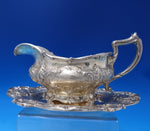 Chantilly Grand by Gorham Sterling Silver Gravy Boat with Plate #A6405/6 (#7452)