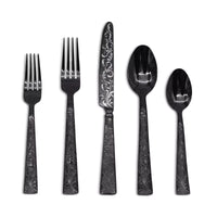 Parisian Garden Black by Ricci Stainless Flatware Set for 8 Service 40 piece New