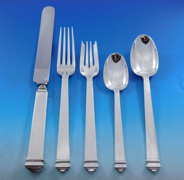Hampton by Tiffany Sterling Silver Flatware Set for 12 Service 63 pieces Dinner