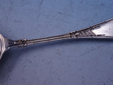 Japanese Whiting Sterling Silver Berry Spoon w/ Embossed Bowl 9" D Monogram