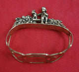 Labors of Cupid .835 Silver Napkin Ring w/ Child and Squirrel Made in W. Germany