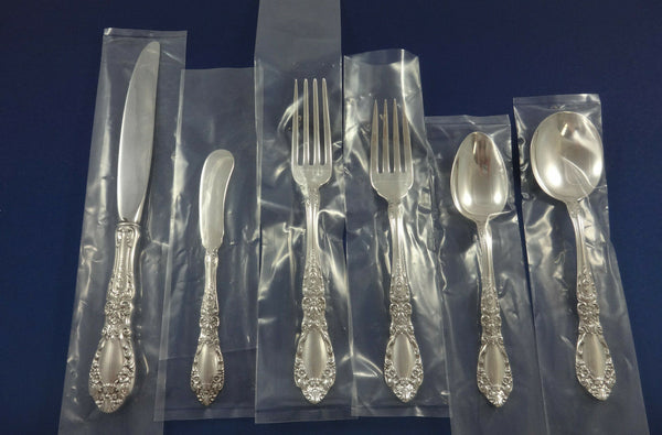Prince Eugene by Alvin Sterling Silver Flatware Set For 8 Service 59 Pieces