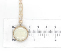 14k Gold Round 7.48 Carat Australian Genuine Natural Opal Pendant (#J6717)
