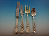 King by Dominick & Haff Sterling Silver Dinner Flatware Set 12 Service 100 Pcs