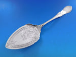 Dew Drop by Shiebler Sterling Silver Pie Server FHAS Brite-Cut Flowers 10 1/2"