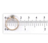 Victorian 10k Rosey Yellow Gold .43ct Genuine Natural Aquamarine Ring (#J7483)