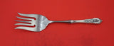 Rose Point by Wallace Sterling Silver Vegetable Serving Fork HH WS 10 3/4"