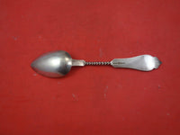 Duhme Brite Cut Sterling Silver Serving Spoon rose gold twisted handle 8 3/4"