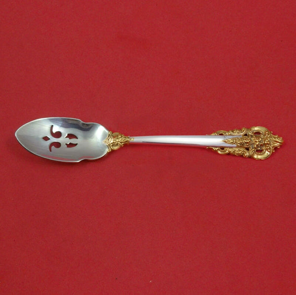 Grande Baroque Gold Accents by Wallace Sterling Silver Olive Spoon Pcd Custom