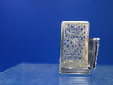 William Simposon WS English Sterling Silver Vinaigrette Box Hand Engraved #6609