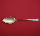 Shiebler Sterling Silver Melon Spoon Gold Washed with faux Mokume swirl 6"