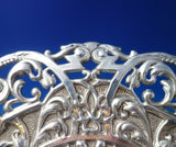 Brunswick French .950 Silver Wine Coaster Pair Wide Pierced Border 9" (#5474)