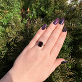 14k White Gold 5.48 Carat Genuine Natural Garnet Ring with Rose Gold (#J6555)