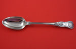 Kings by George Adams English Sterling Silver Platter Spoon with Crest Crown Hat