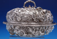 Repousse by Jenkins and Jenkins Sterling Silver Round Covered Dish #246 (#7821)