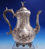 Martin Hall and Co English Victorian Sterling Silver Tea Set 5pc 3D Bird (#8710)