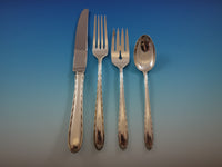 Silver Flutes by Towle Sterling Silver Flatware Set for 48 Service 253 pcs