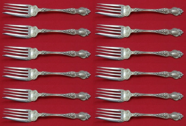 Violet by Wallace Sterling Salad Fork Set 12 pieces 6 1/4"