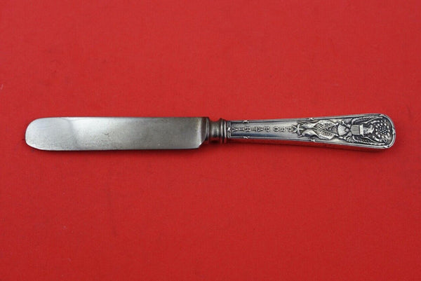 Dominick and Haff Sterling Silver Junior Knife w/ patriotic people 6 1/8"
