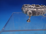Coin Silver Salt Cellar Master Repousse Flowers Unmarked (#6938)