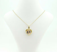 14k Yellow Gold Heart 2.39ct Genuine Natural Morganite Pendant (#J768)