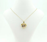 14k Yellow Gold Heart 2.39ct Genuine Natural Morganite Pendant (#J768)