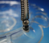 Dutch Crystal Bowl w/Sterling Silver Beaded Style Handle 10 1/14" x 7 1/2" #5535
