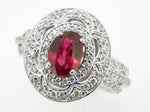 14k White Gold 1.57ct Ruby Ring GIA Burmese Pigeon Blood Jewelry (#J4500)