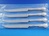 Hampton Court by Reed and Barton Sterling Steak Knife Set 4pc Texas Sized Custom