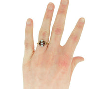 10k Yellow Gold Victorian Opal and Ruby/Paste Ring (#J4928)