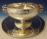 Sanborns Mexican Sterling Silver Punch Bowl with 3-D Grapes & Leaves (#0199)