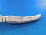 Lap Over Edge Acid Etched Tiffany Sterling Silver Fish Knife Three Birds 7 7/8"