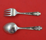 Bridal Veil by International Sterling Silver Baby Set 2pc in Fitted Box 4 1/8"