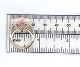 14k White Gold Large 10.85 Carat Genuine Natural Morganite Ring (#J6548)