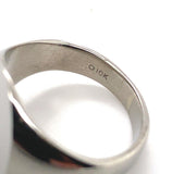 10k White Gold Blank Signet Ring Jewelry (#J5681)