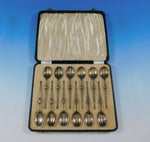 Israel Sigmund Greenberg English Estate Sterling Silver Demitasse Set 12pc w/Box