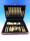 Golden Damascene by Gorham Sterling Silver Flatware Set Service 48 pcs Modern