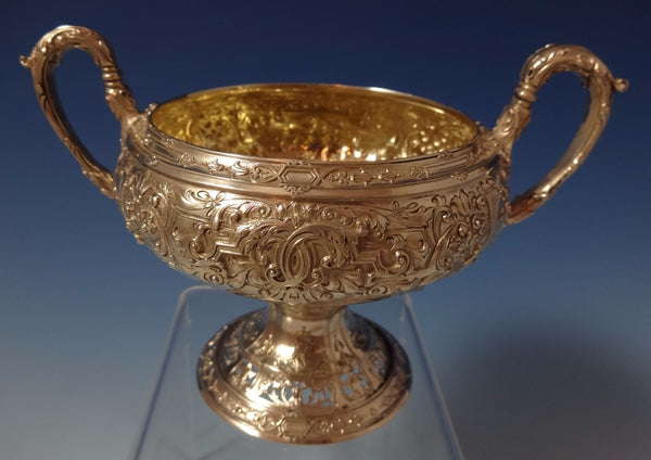 J. E. Caldwell Sterling Silver Sugar Bowl with Ornate Pattern (#1058)